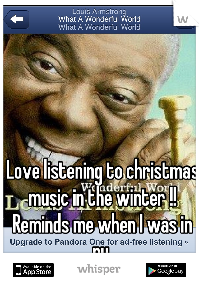 Love listening to christmas music in the winter !! Reminds me when I was in ny 