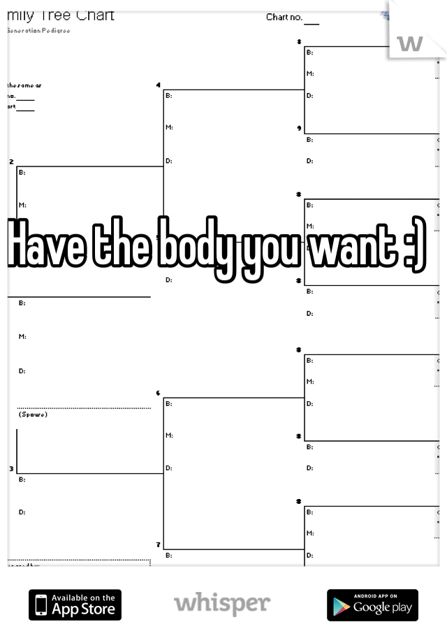 Have the body you want :)