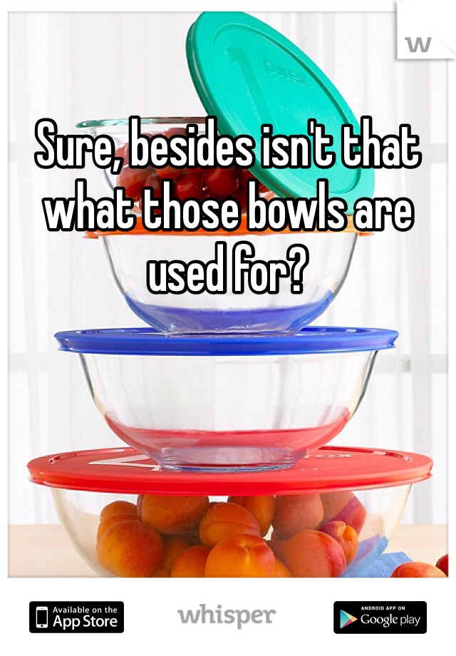 Sure, besides isn't that what those bowls are used for? 