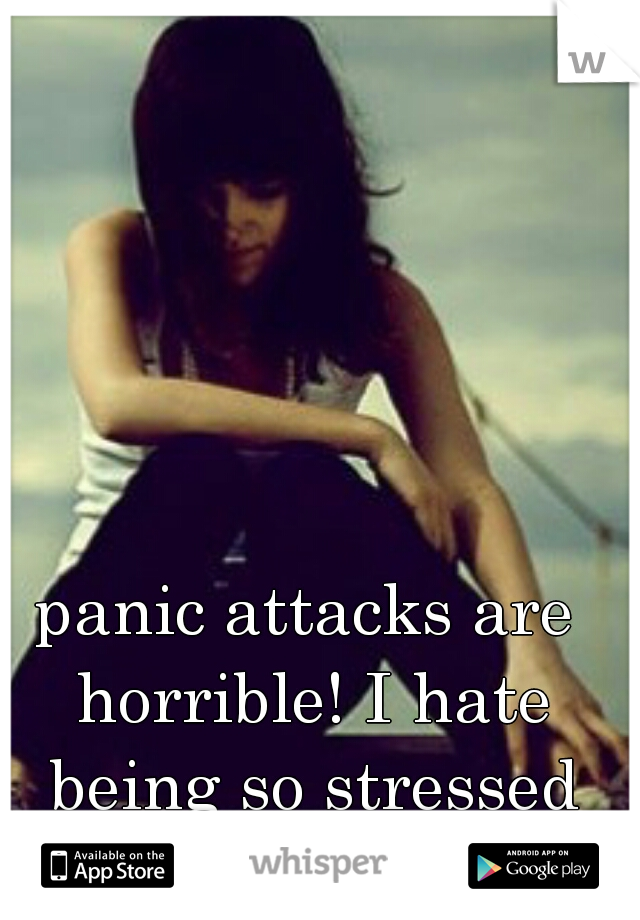 panic attacks are horrible! I hate being so stressed out. :(