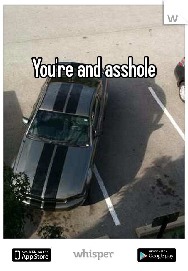 You're and asshole