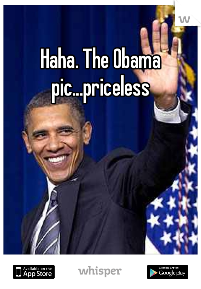 Haha. The Obama pic...priceless