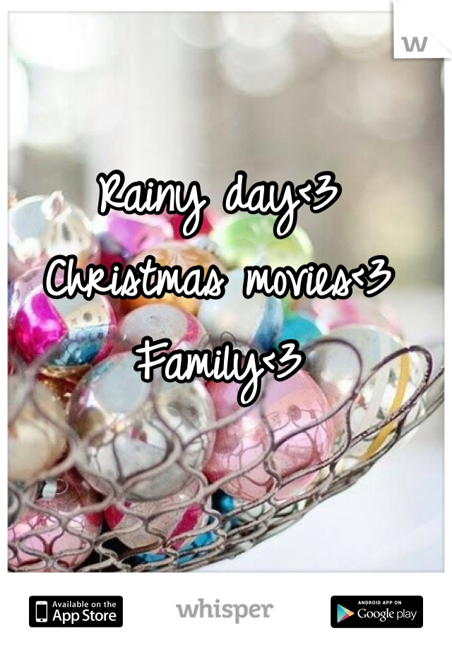 Rainy day<3
Christmas movies<3
Family<3