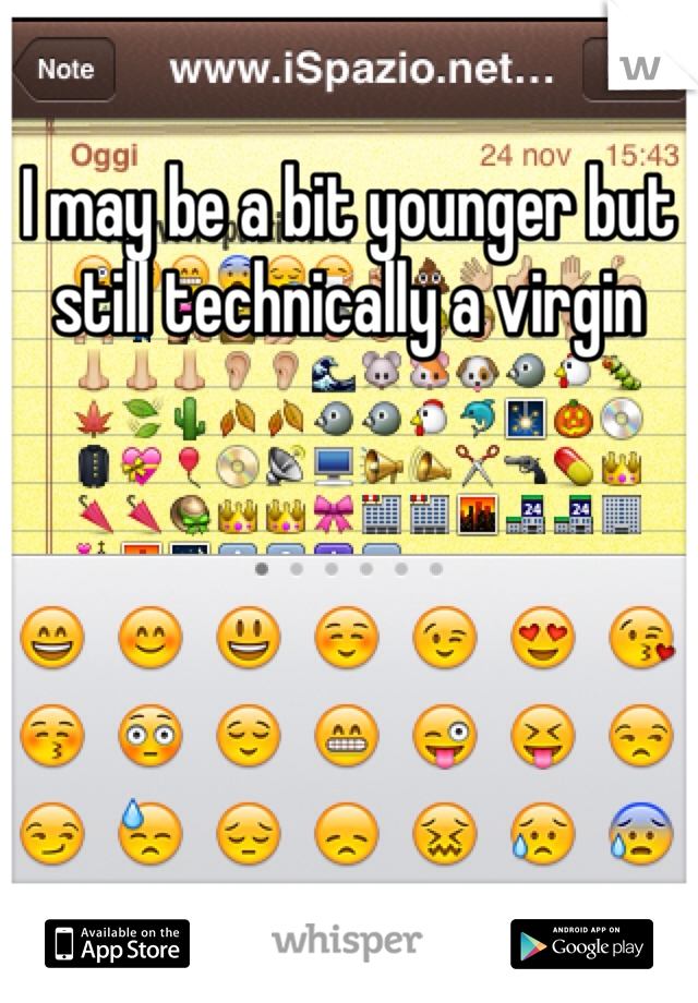 I may be a bit younger but still technically a virgin 