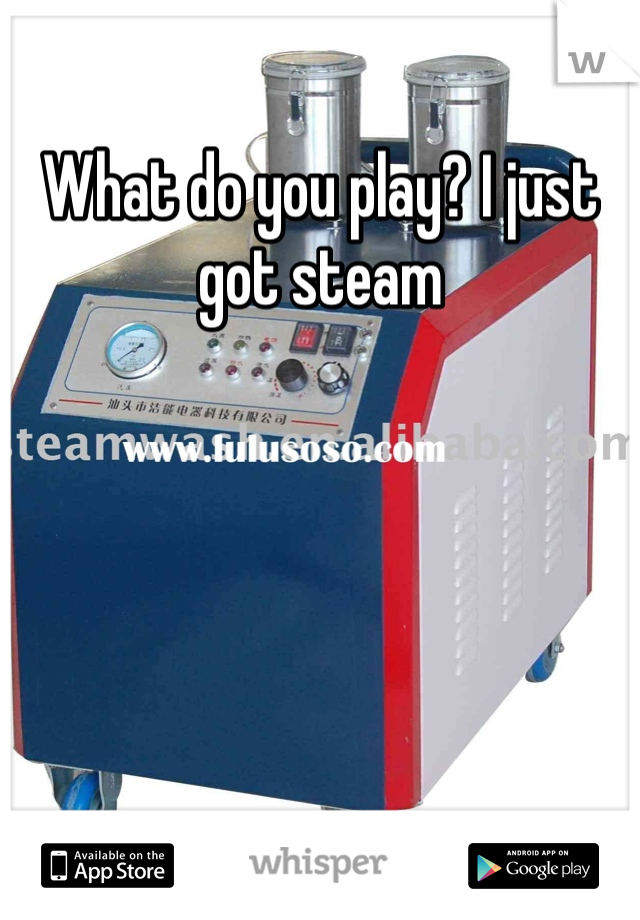 What do you play? I just got steam 