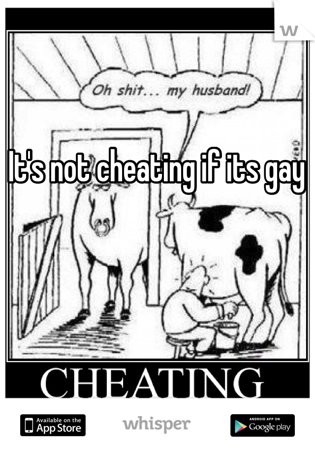 It's not cheating if its gay