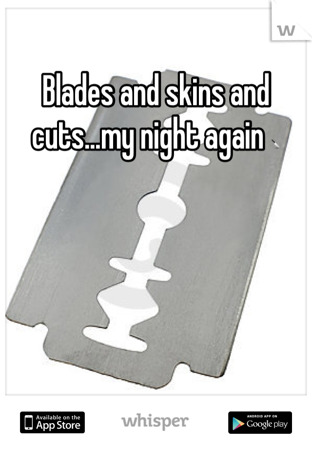 Blades and skins and cuts...my night again 🔪