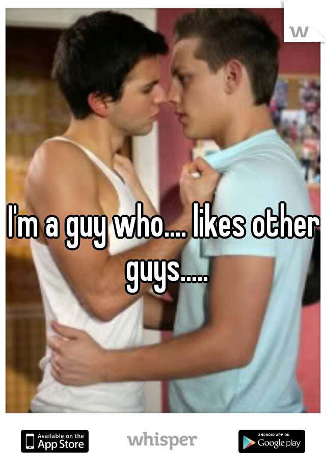 I'm a guy who.... likes other guys.....