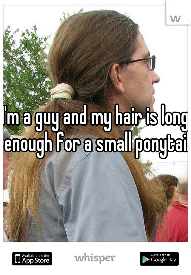 I'm a guy and my hair is long enough for a small ponytail