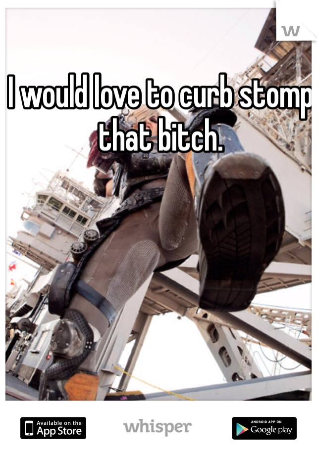 I would love to curb stomp that bitch. 