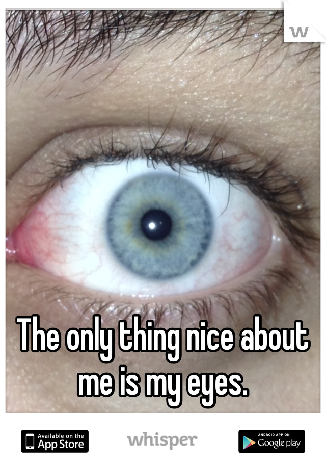 






The only thing nice about me is my eyes. 