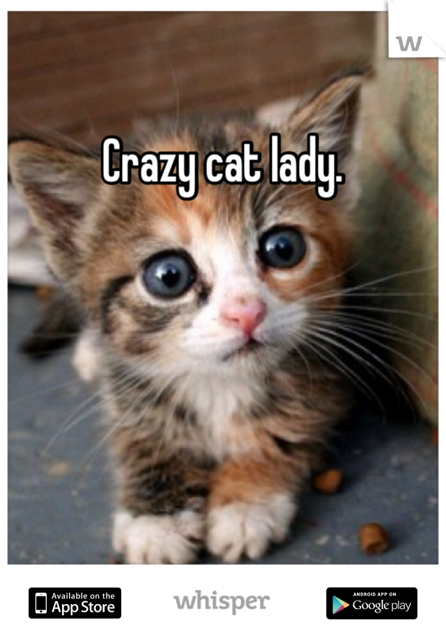 Crazy cat lady. 