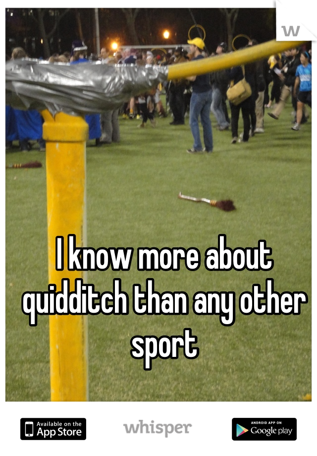 I know more about quidditch than any other sport