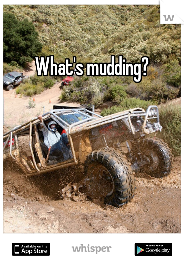 What's mudding?
