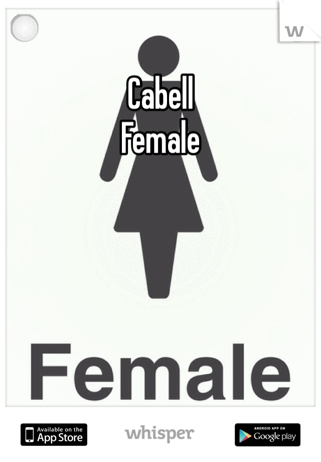 Cabell 
Female