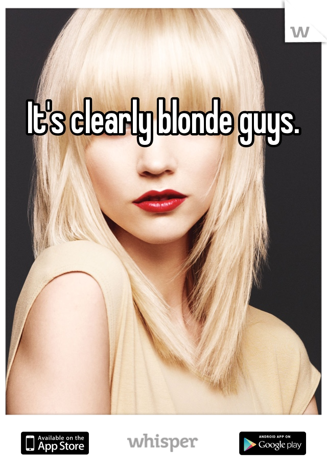 It's clearly blonde guys.