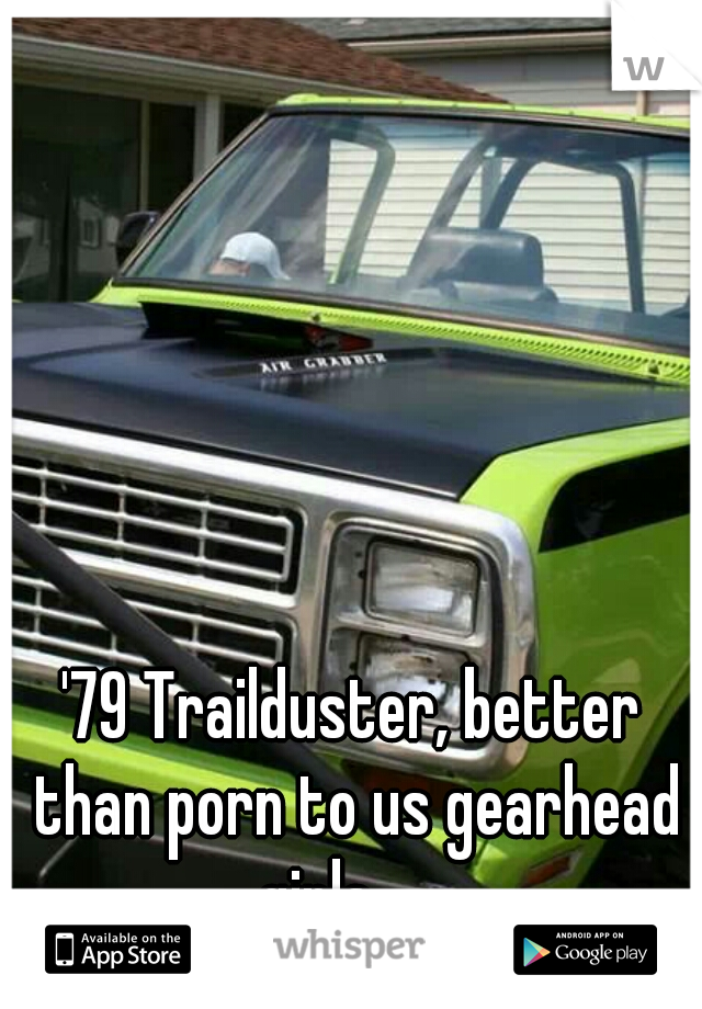 '79 Trailduster, better than porn to us gearhead girls.     