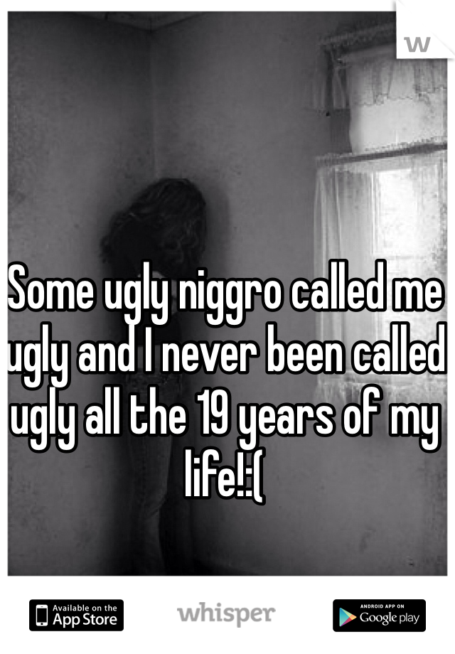 Some ugly niggro called me ugly and I never been called ugly all the 19 years of my life!:(