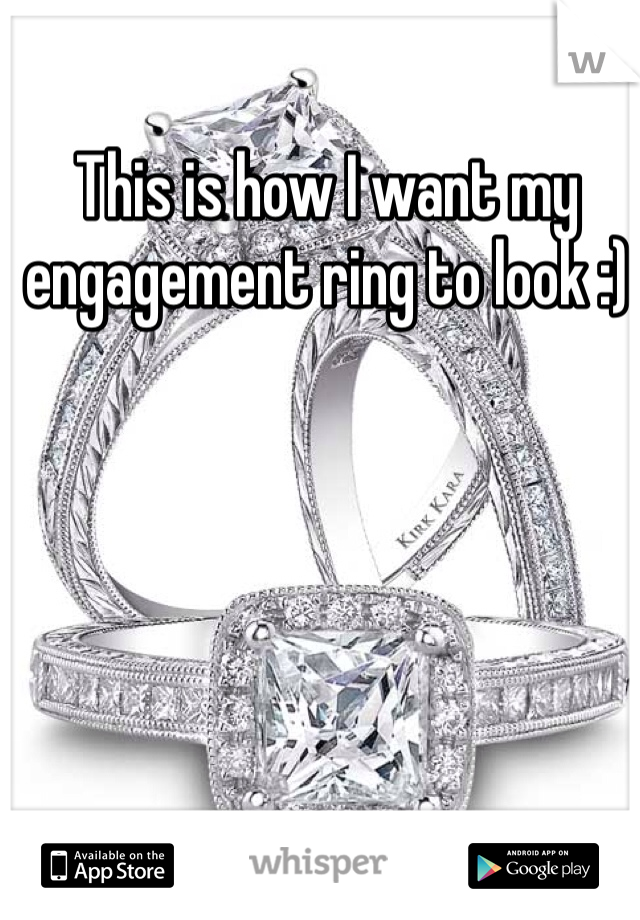 This is how I want my engagement ring to look :)