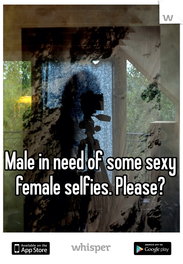 Male in need of some sexy female selfies. Please?