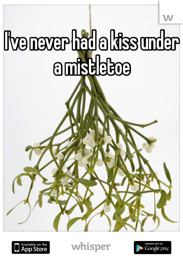 I've never had a kiss under a mistletoe

