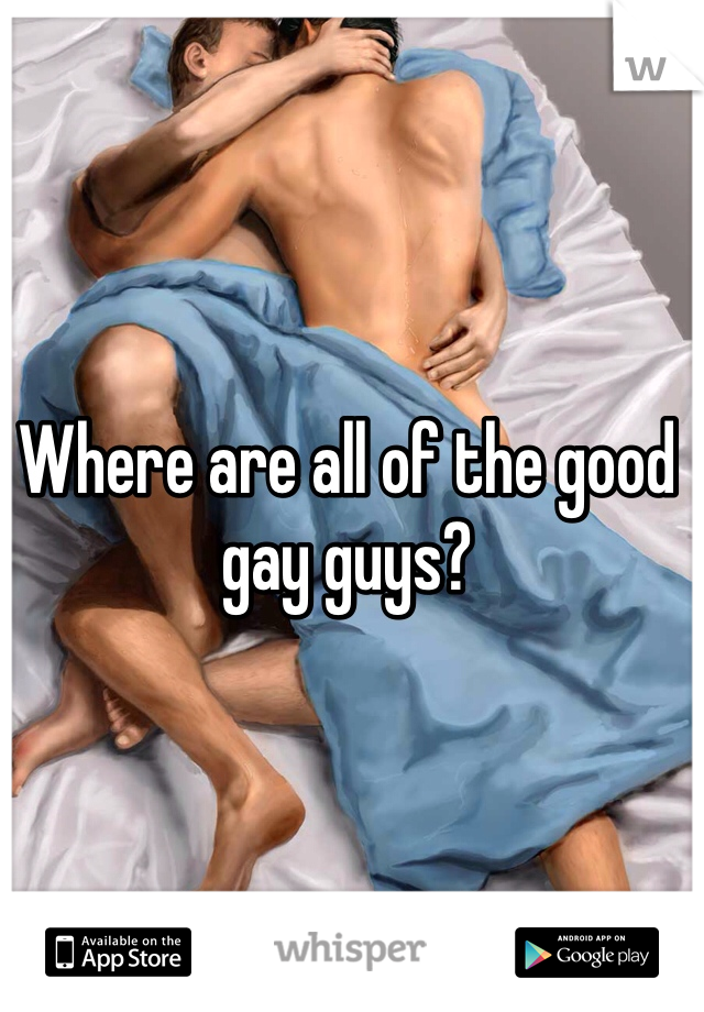 Where are all of the good gay guys? 