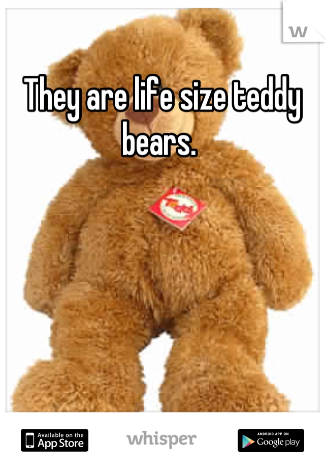 They are life size teddy bears. 