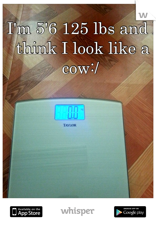 I'm 5'6 125 lbs and I think I look like a cow:/ 