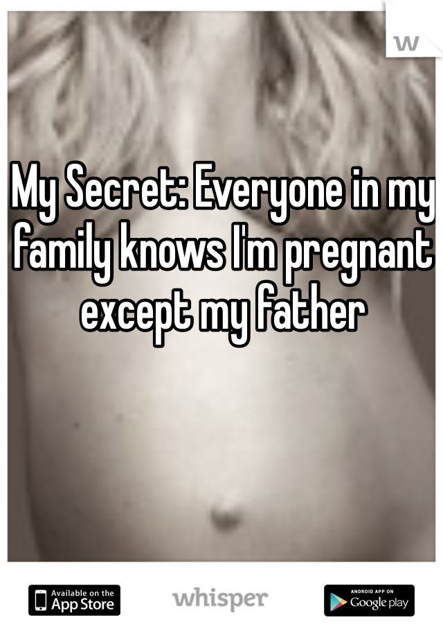 My Secret: Everyone in my family knows I'm pregnant except my father
