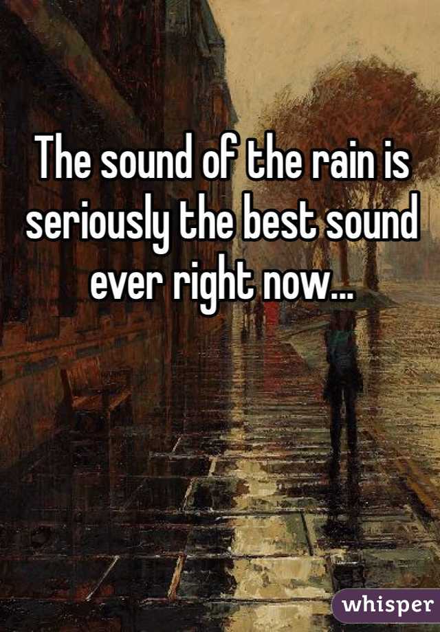 The sound of the rain is seriously the best sound ever right now... 