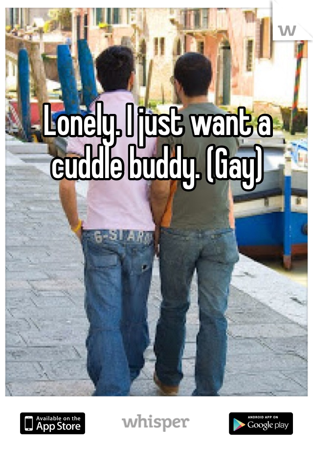 Lonely. I just want a cuddle buddy. (Gay)