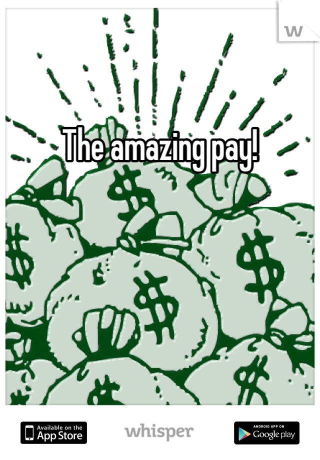 The amazing pay!