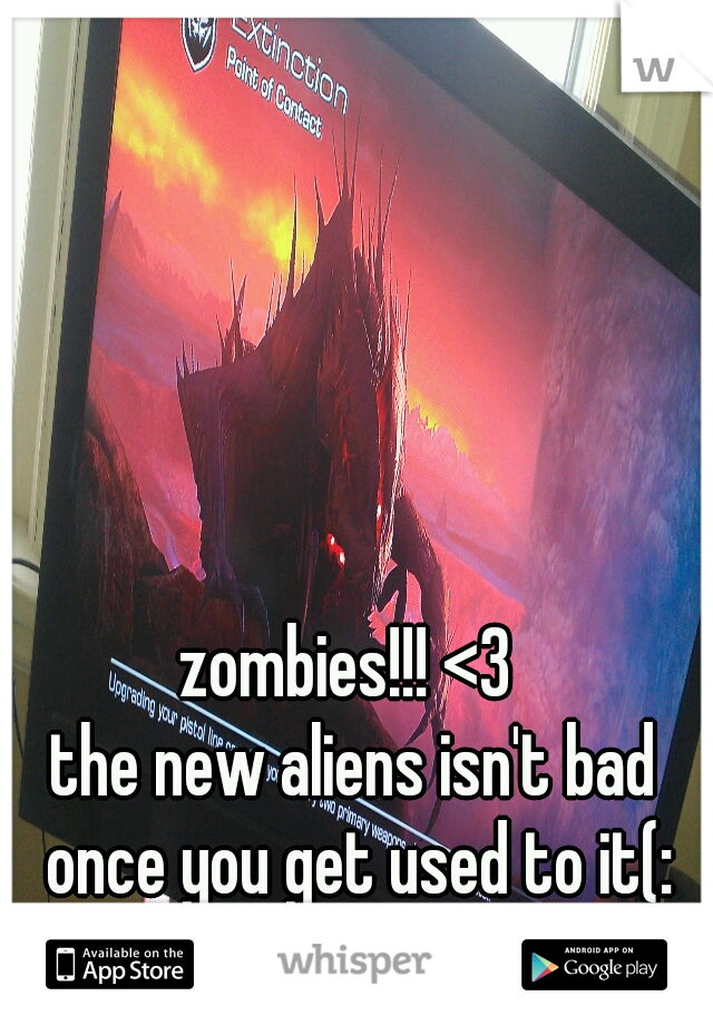 zombies!!! <3 

the new aliens isn't bad once you get used to it(:

22 (m)