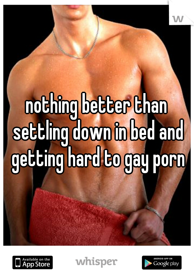 nothing better than settling down in bed and getting hard to gay porn