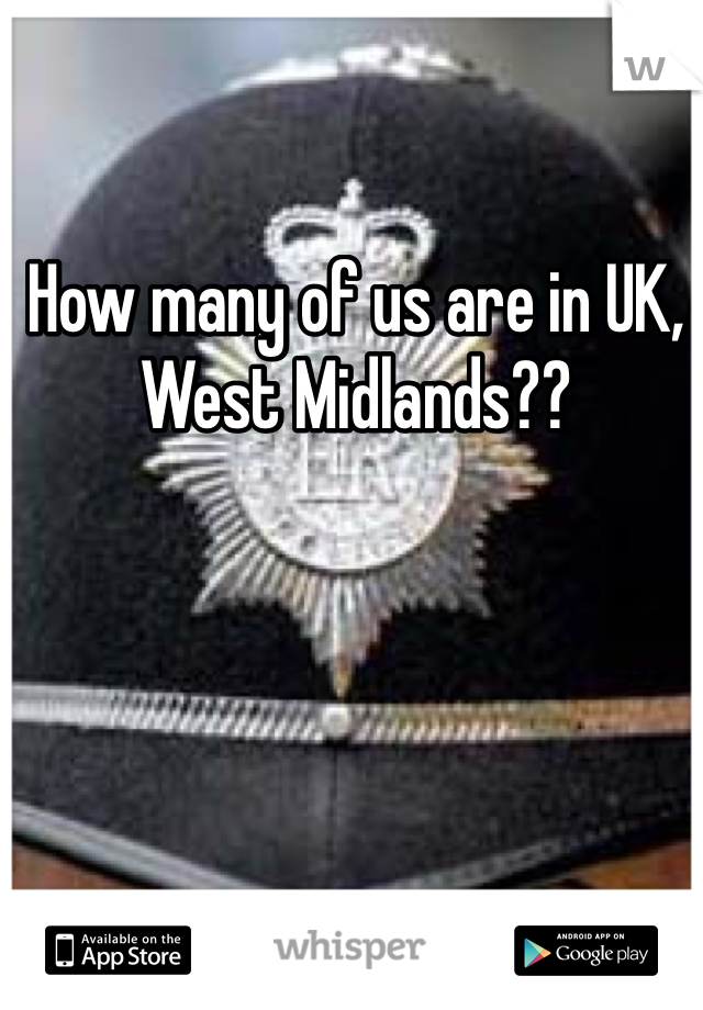 How many of us are in UK, West Midlands?? 