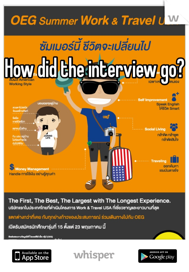 How did the interview go? 