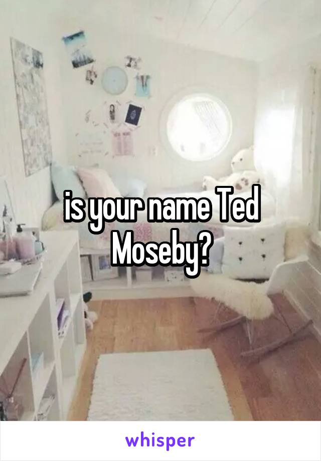 is your name Ted Moseby?