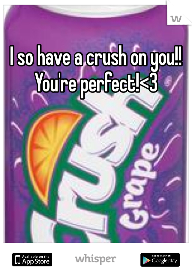 I so have a crush on you!! You're perfect!<3