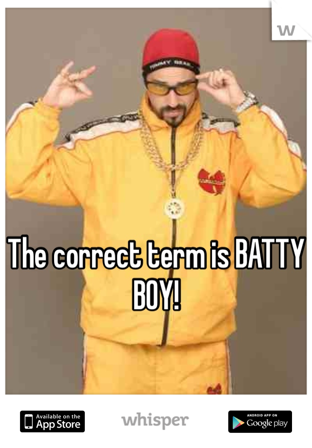 The correct term is BATTY BOY!