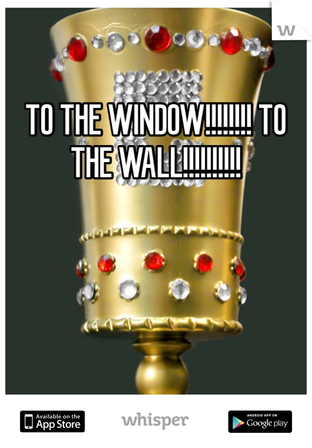 TO THE WINDOW!!!!!!!! TO THE WALL!!!!!!!!!! 