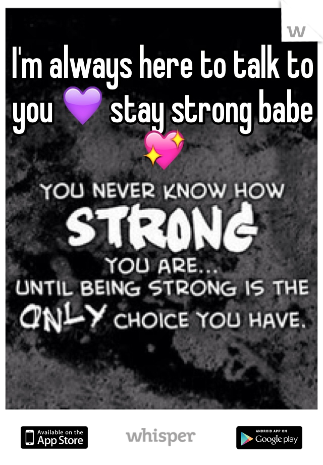 I'm always here to talk to you 💜 stay strong babe 💖