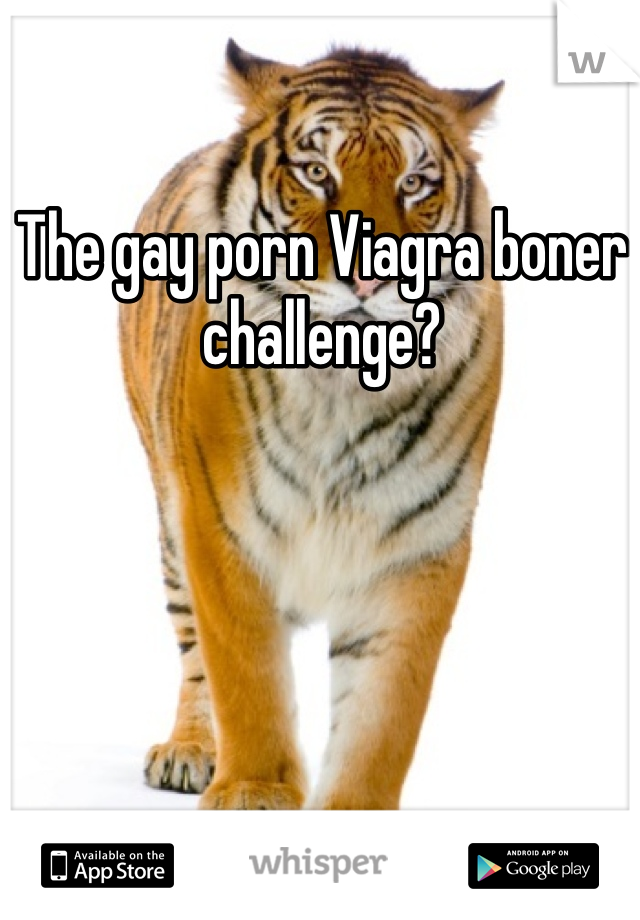 The gay porn Viagra boner challenge?