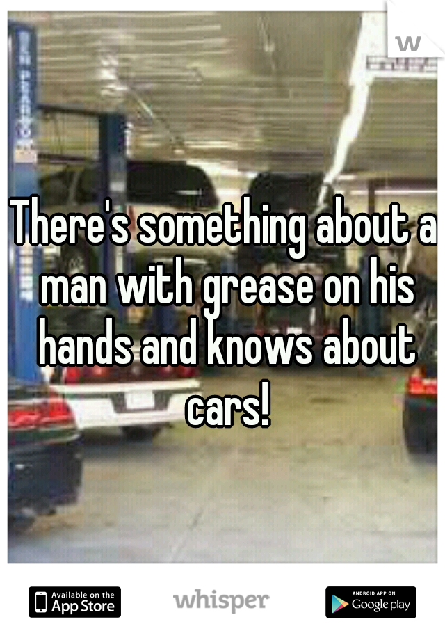 There's something about a man with grease on his hands and knows about cars!