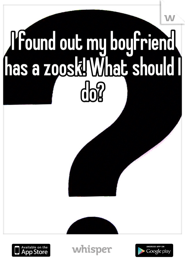 I found out my boyfriend has a zoosk! What should I do?