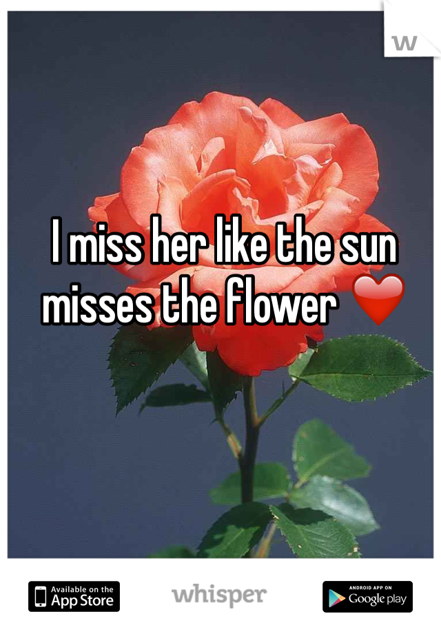 I miss her like the sun misses the flower ❤️ 