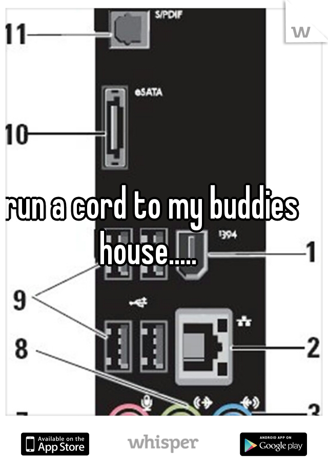 i run a cord to my buddies house.....