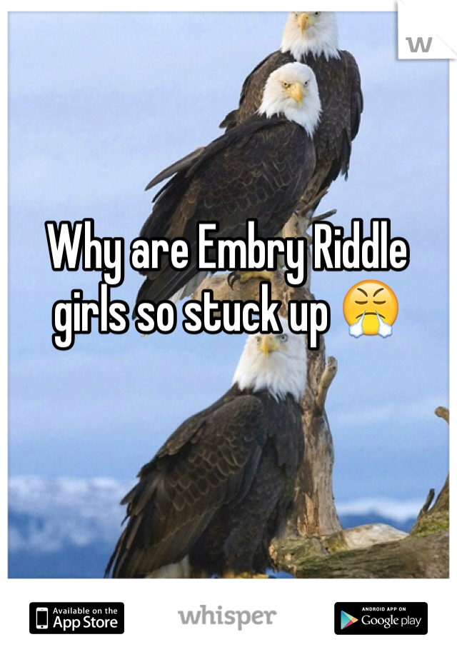 Why are Embry Riddle girls so stuck up 😤