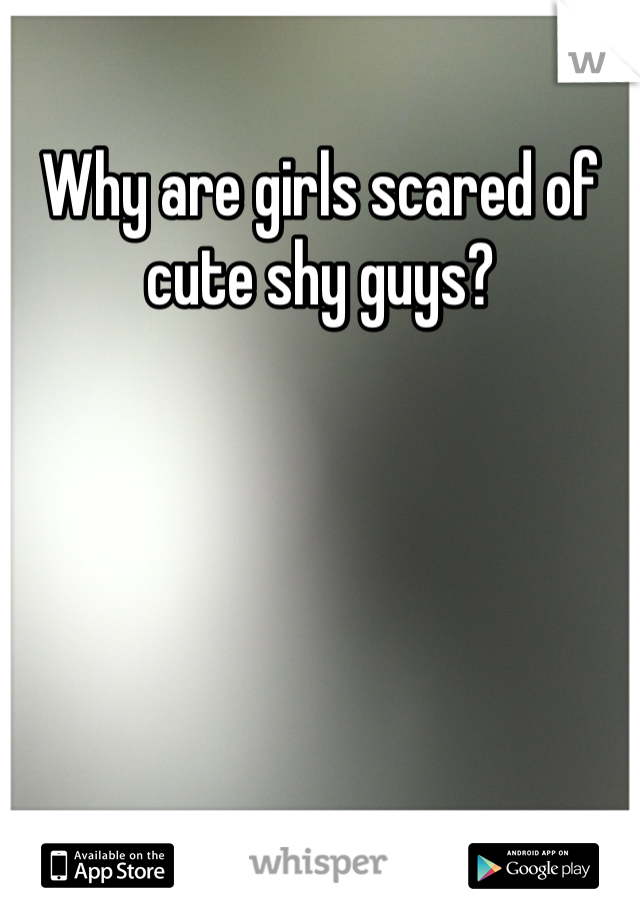Why are girls scared of cute shy guys?