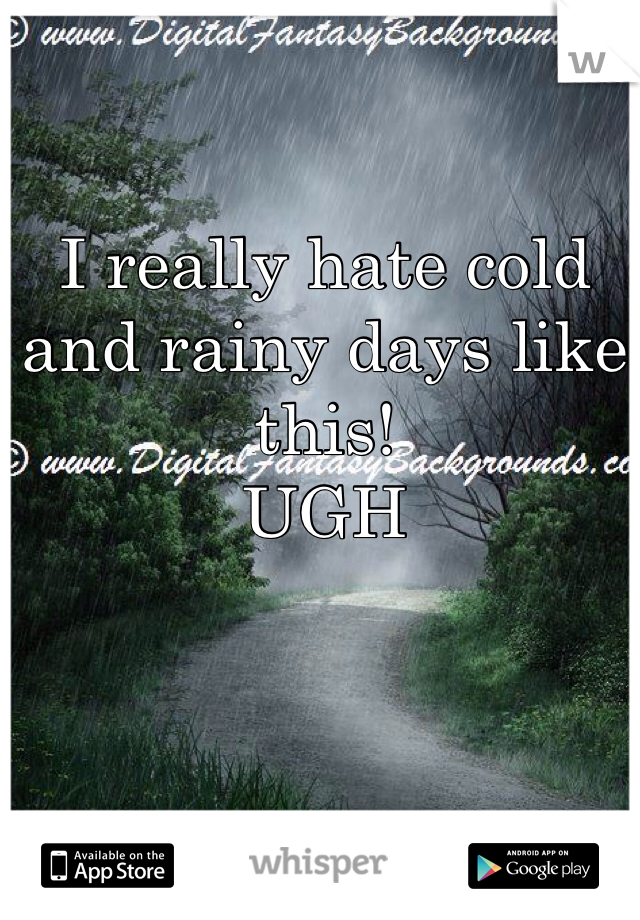I really hate cold and rainy days like this!
UGH