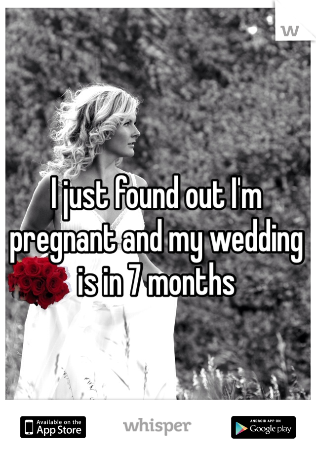 I just found out I'm pregnant and my wedding is in 7 months 